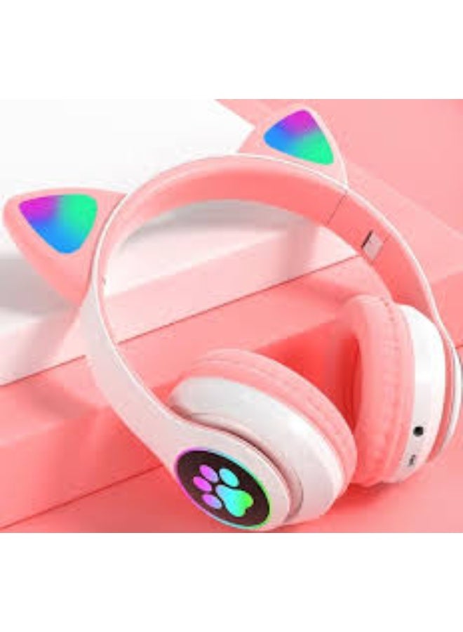 Cat Ear RGB Wireless Headphones STN-28 – Stylish Bluetooth Headphones with LED Light-Up Cat Ears, Premium Sound, Comfortable Over-Ear Design, and Long Battery Life for Gaming, - Image 2