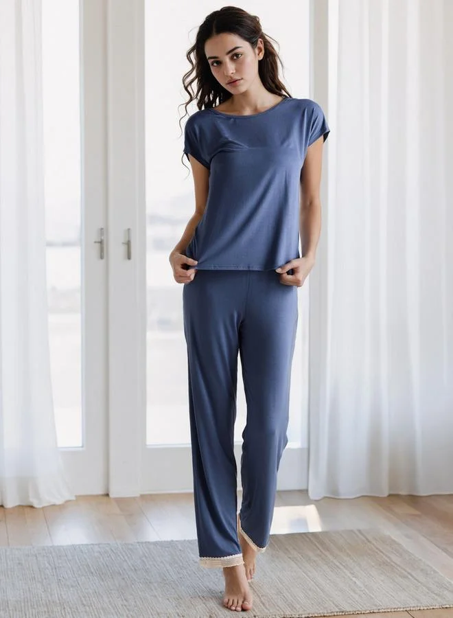 سبلاش فيڤ طقم بيجامة بدانتيل