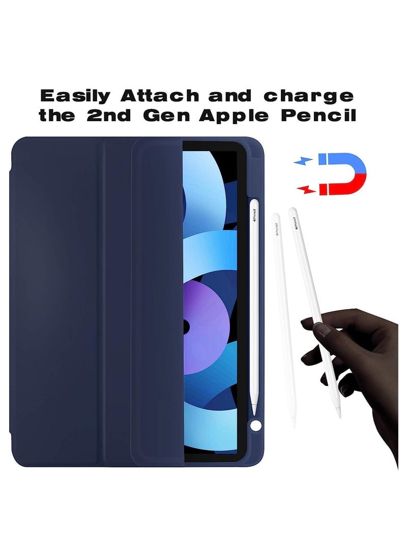 iPad Air 4 Case 2020, iPad Air 4th Generation Case with Pencil Holder [Full Body Protection + Apple 2nd Pencil Charging and Auto Wake/Sleep] Smart Stand Cover Case - Image 3
