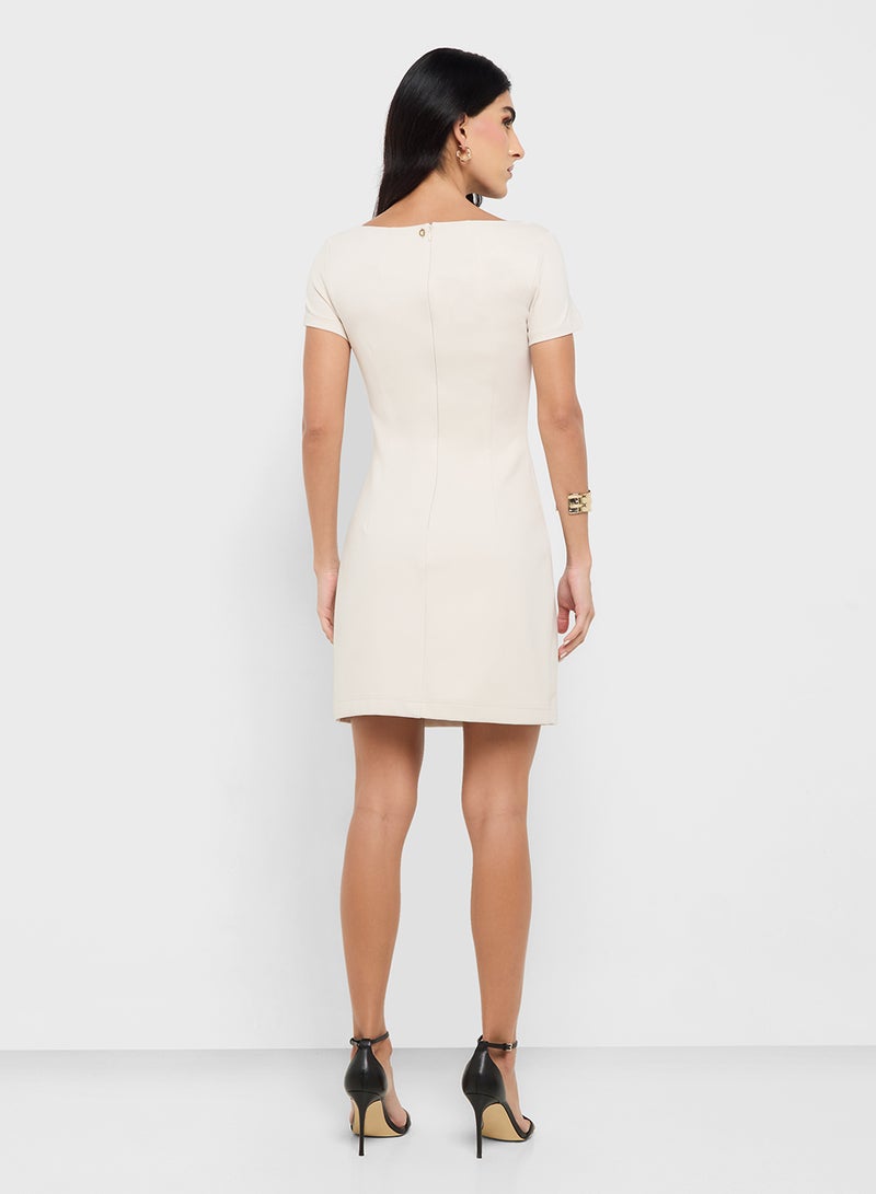 GUESS Short Sleeve  Maelice Fit And Flare Dress - Image 2