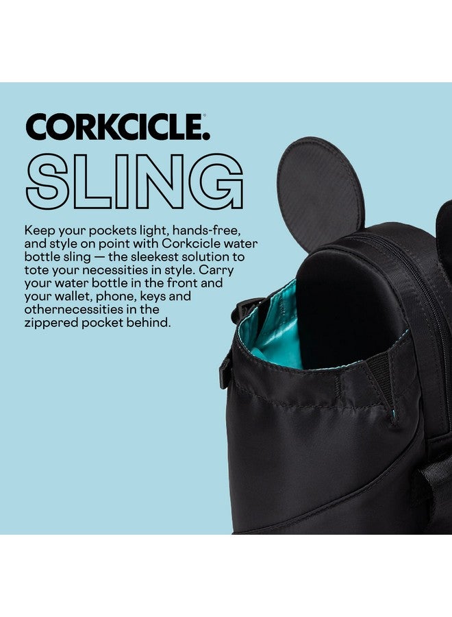 CORKCICLE X Disney Minnie Mickey Mouse Ears Crossbody Water Bottle Sling Bag, Black, Fits 16-40 Oz Tumbler - Secure Items In Water Bottle Holder With Strap - Image 2