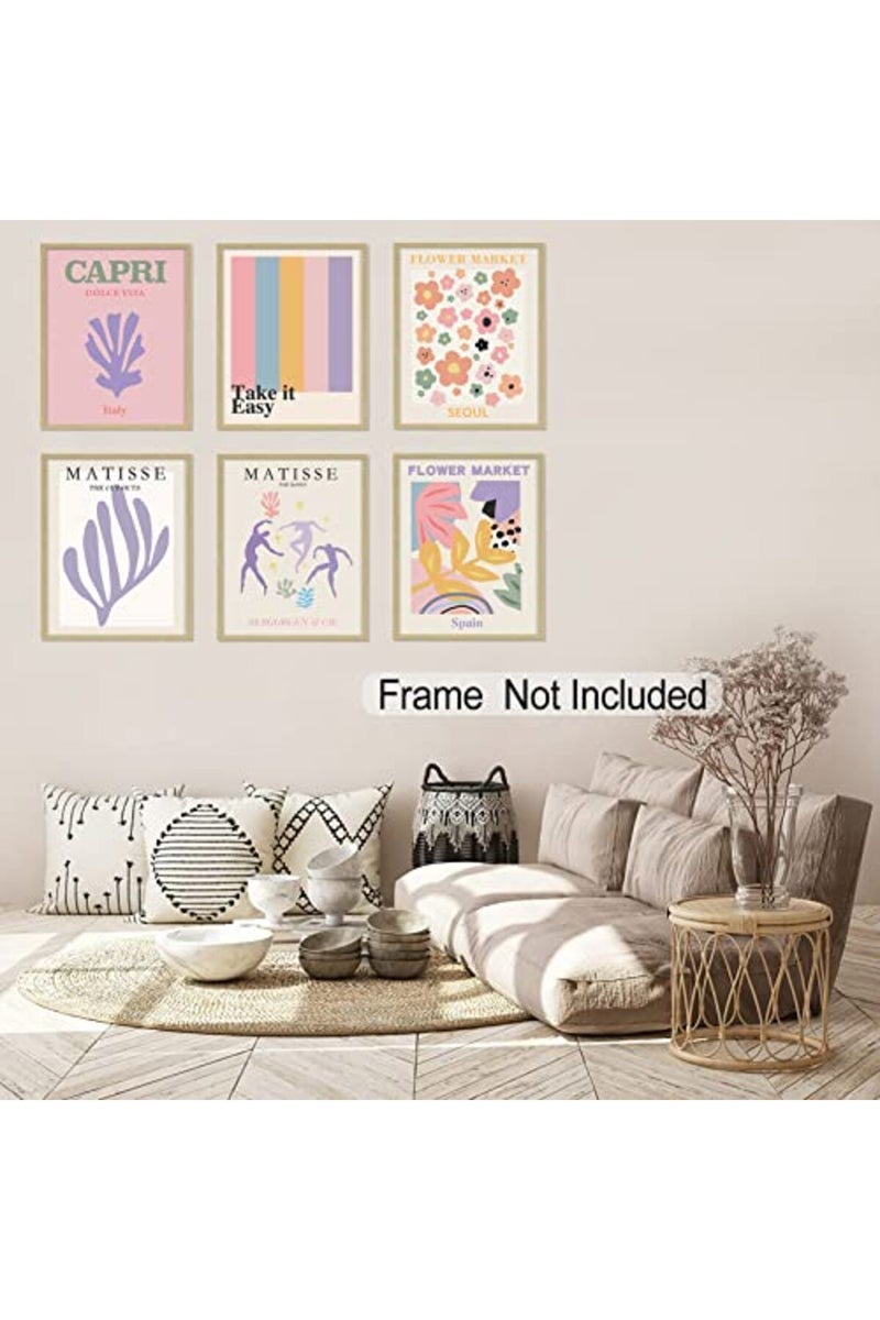 LIYAOLI Matisse Wall Art Prints Flower Market Posters for Room Aesthetic 90S, 8 X 10 Inch Set of 6 Art Prints Unframed Preppy Wall Collage for Bedroom Danish Pastel Y2K Room Colorful Decor - Image 5