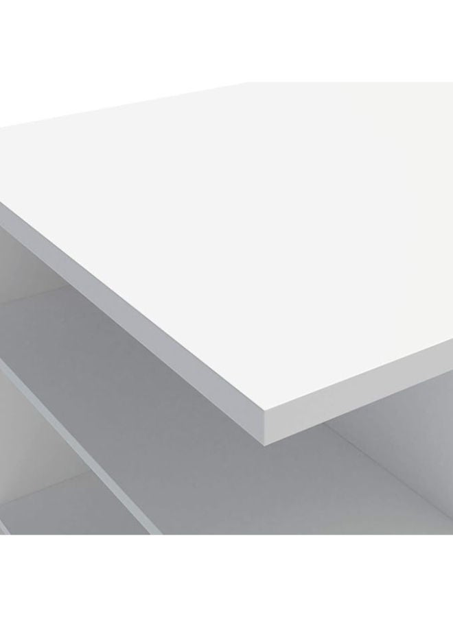 ماركيرو جروب مكتب كمبيوتر للألعاب مزود بخمسة أرفف، وإدارة للكابلات، وحامل شاشة كبير - أبيض، أبعاده 60 سم عمقًا × 136 سم عرضًا × 75 سم ارتفاعًا - Image 4