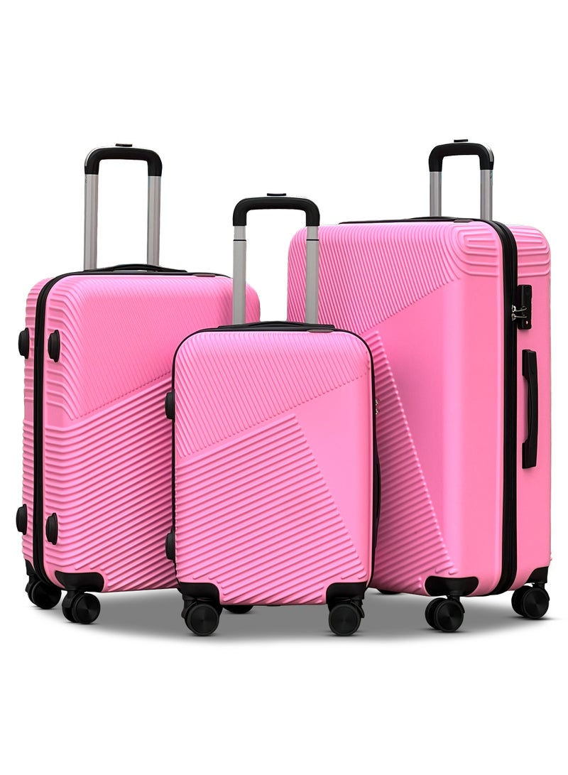 ZAAPPY Hard Shell Lightweight 3PCS Set (20/24/28 Inch) Luggage, Smooth Wheels, Secured Locks - Image 1