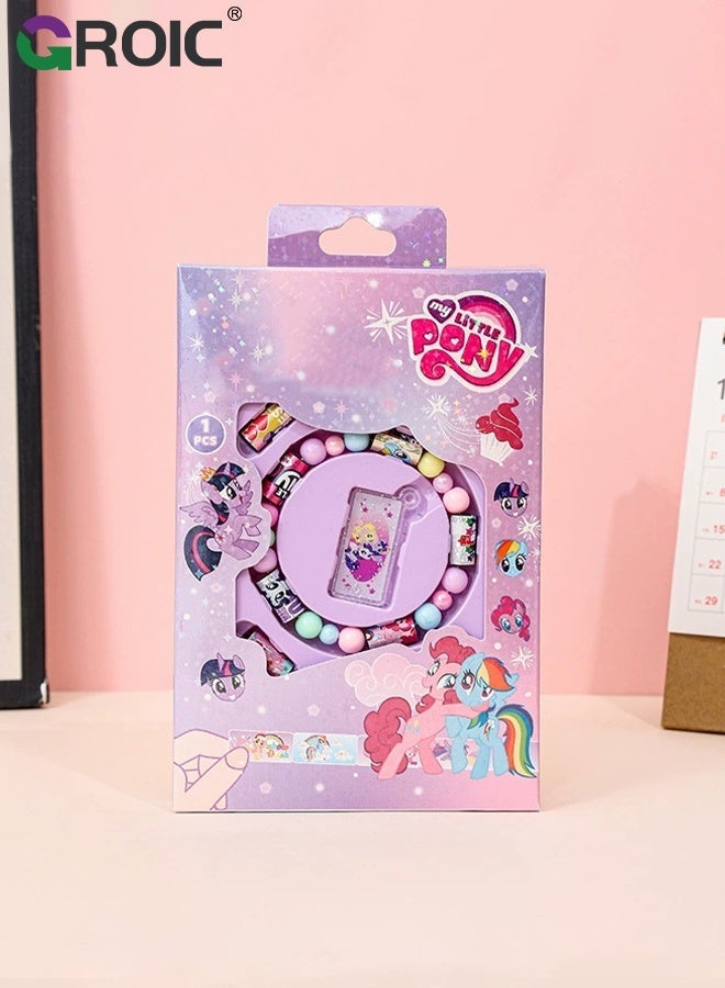 GROIC DIY Bracelets Sticker, Wearable Shareable Stickers with Sticker Book, DIY Jewelry Crafts for Girls, Gift for Girls, Mystery Reveal Sticki Rolls, Sticker String Fun DIY Bracelet and Necklace Making Kit - Image 2