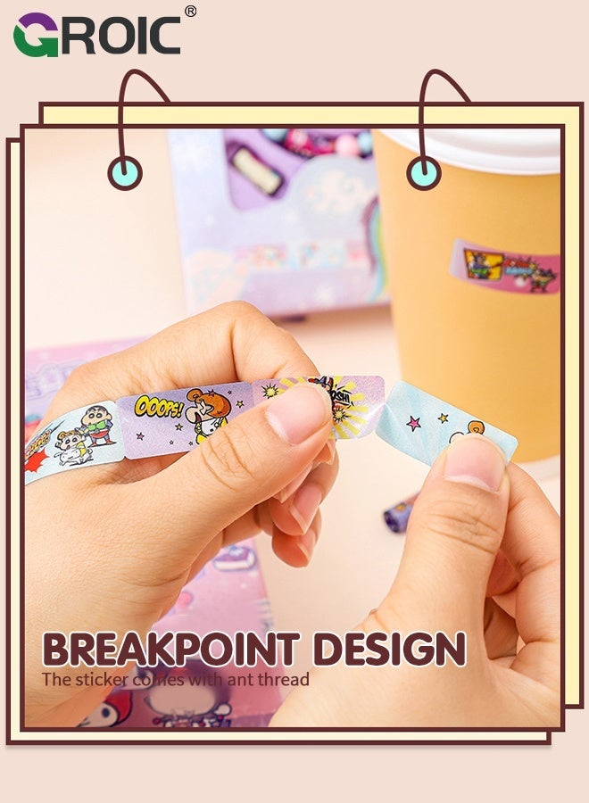 GROIC DIY Bracelets Sticker, Wearable Shareable Stickers with Sticker Book, DIY Jewelry Crafts for Girls, Gift for Girls, Mystery Reveal Sticki Rolls, Sticker String Fun DIY Bracelet and Necklace Making Kit - Image 4