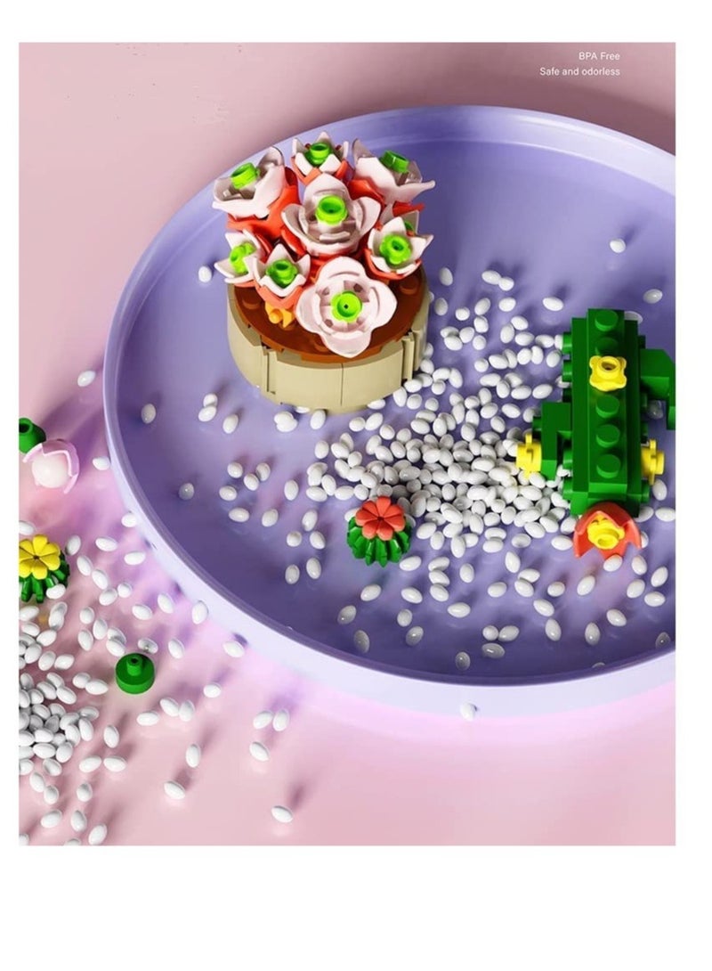 Barakah صندوق مفاجآت نباتات صغيرة ألعاب DIY محاكاة مجموعة زهور نباتية للبناء كتل ألعاب هدايا عشوائية للأطفال والأصدقاء والعائلة (2PCS) - Image 5