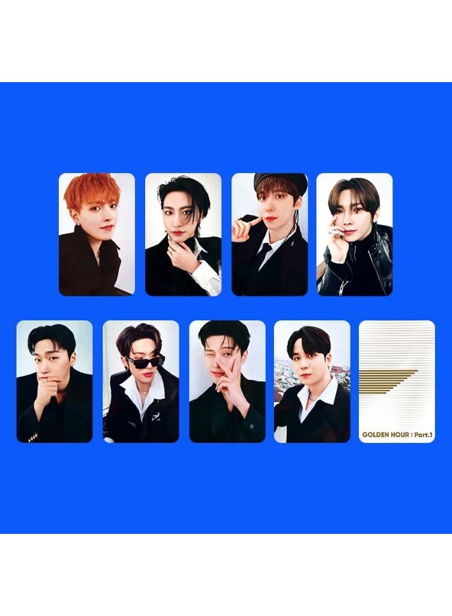 NIBEMINENT 8 Pcs Kpop ATEEZ GOLDEN HOUR:Part.1 Lomo Cards Card For Fans Collection Gifts - Image 1