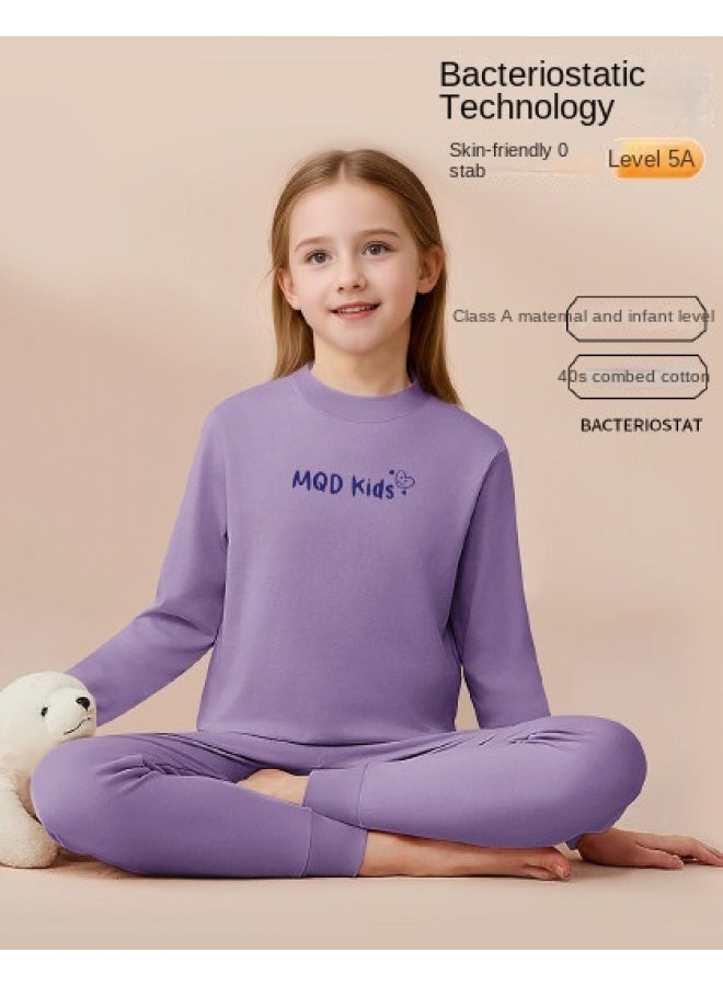 MQD Category A, Children's Thermal Underwear Set, Large Size Kids' Spring And Autumn Girls' Warm Underwear, Long Sleeve Pajamas, Girls' Innerwear - Image 1