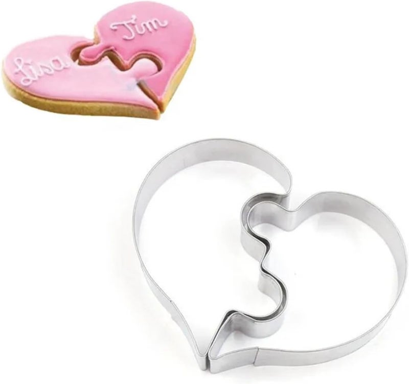 3pcs Heart Cookie Molds Set - Ideal Heart Shaped Cookie Cutters for Weddings, Romantic Events, and Fun Baking Activities - Image 1