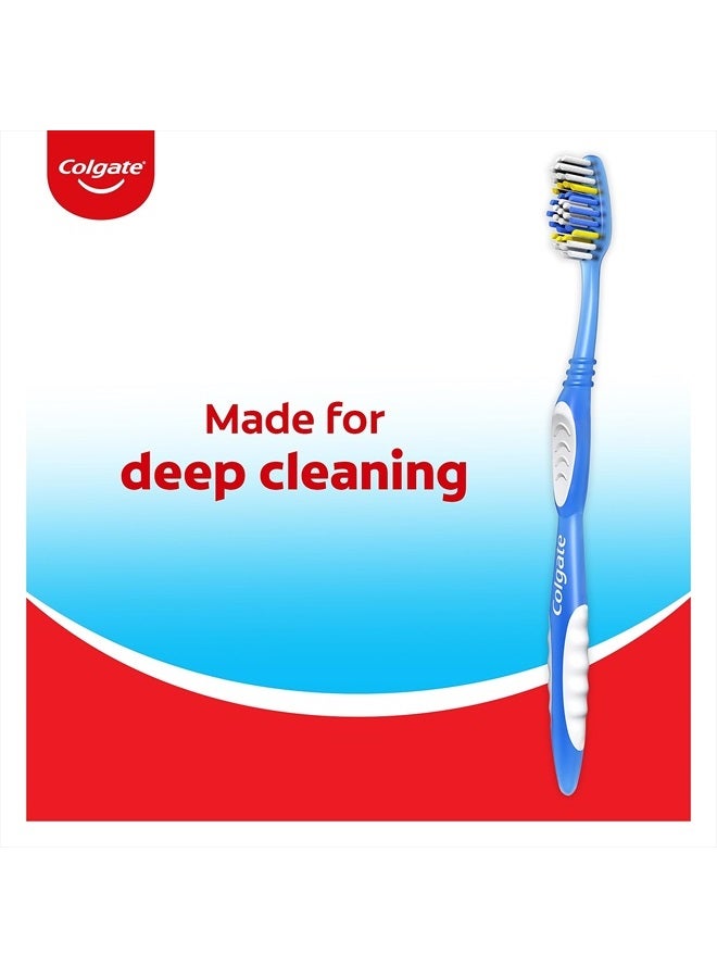 Colgate Extra Clean Toothbrush, Soft Toothbrush for Adults, 3 Count (Pack of 1) - Image 3