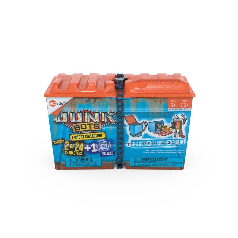 HEXBUG JUNKBOTS Factory Collection Alley Dumpster, Surprise Toys in Every Box LOL with Boys and Girls, Alien Powered Toys for Kids, 30+ Pieces of Action Construction Figures, for Ages 5 and Up - Image 5