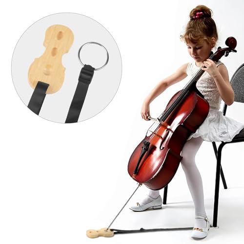 PUNK Solid Wood Cello Endpin Rest Non-slip Stopper Anchor Protector in Cello Shape 3 Holes Holder (2A) - Image 2