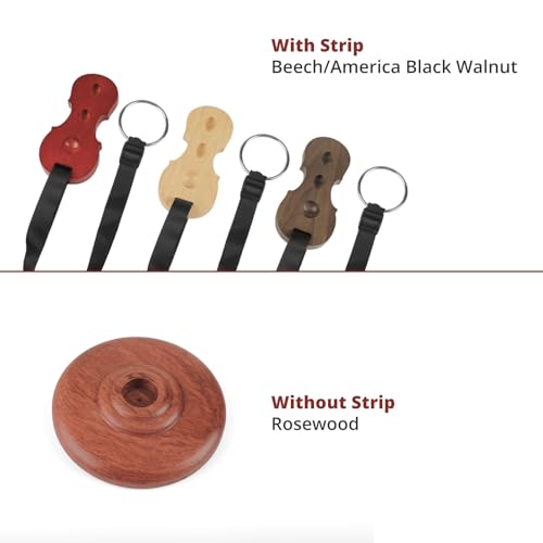 PUNK Solid Wood Cello Endpin Rest Non-slip Stopper Anchor Protector in Cello Shape 3 Holes Holder (2A) - Image 4