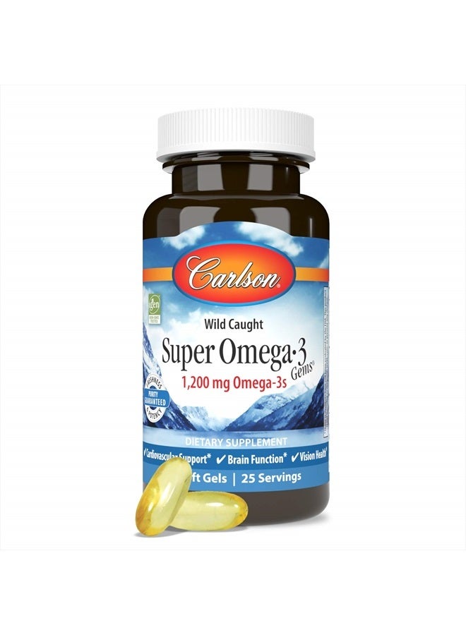 Carlson جواهر أوميغا-3 الفائقة، 1200 ملغ أوميغا-3، مصيدة برية، مصدر مستدام، 50 كبسولة لينة - Image 5