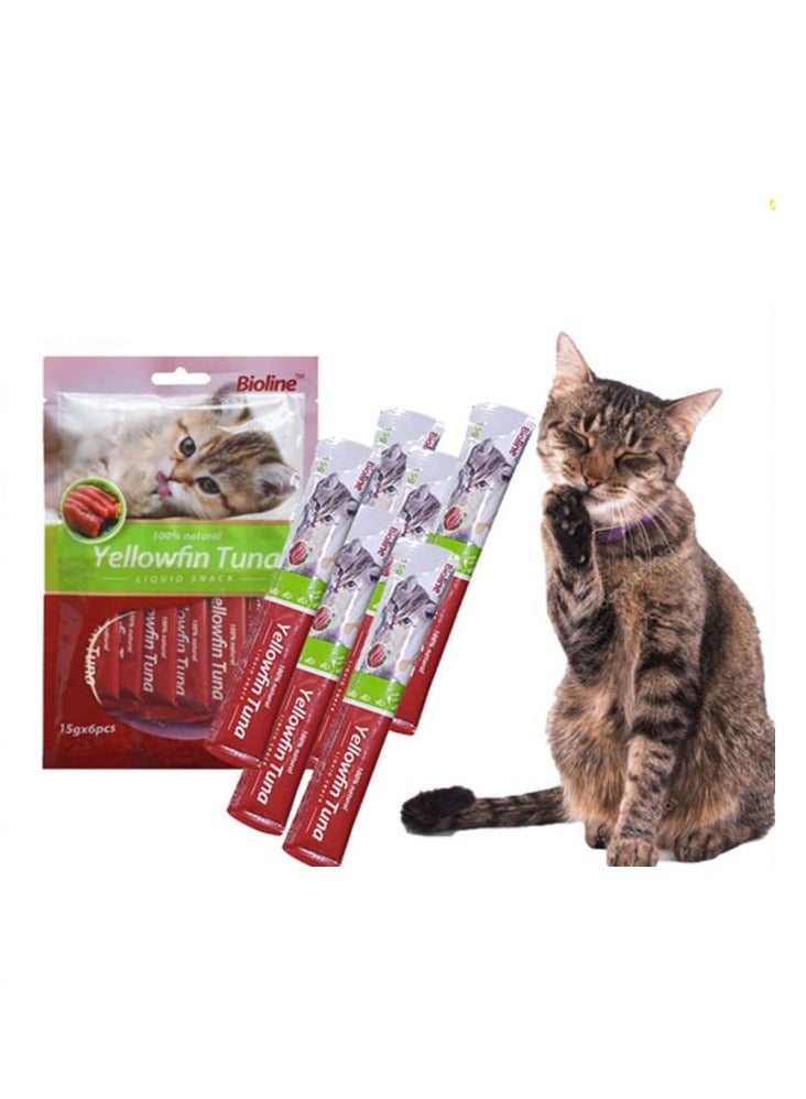 Bioline مكافآت القطط الطبيعية السائلة من سمك التونة ذو الزعانف الصفراء 12 × 15 جم - Image 2
