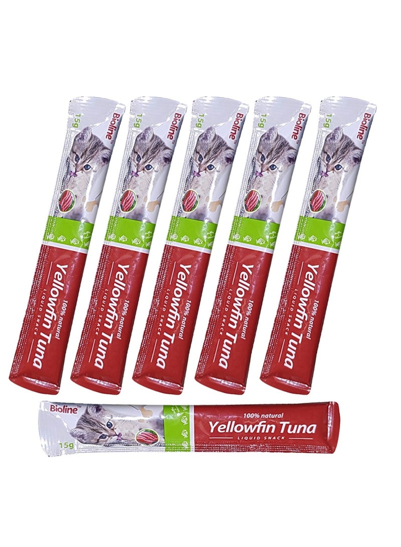 Bioline مكافآت القطط الطبيعية السائلة من سمك التونة ذو الزعانف الصفراء 12 × 15 جم - Image 3