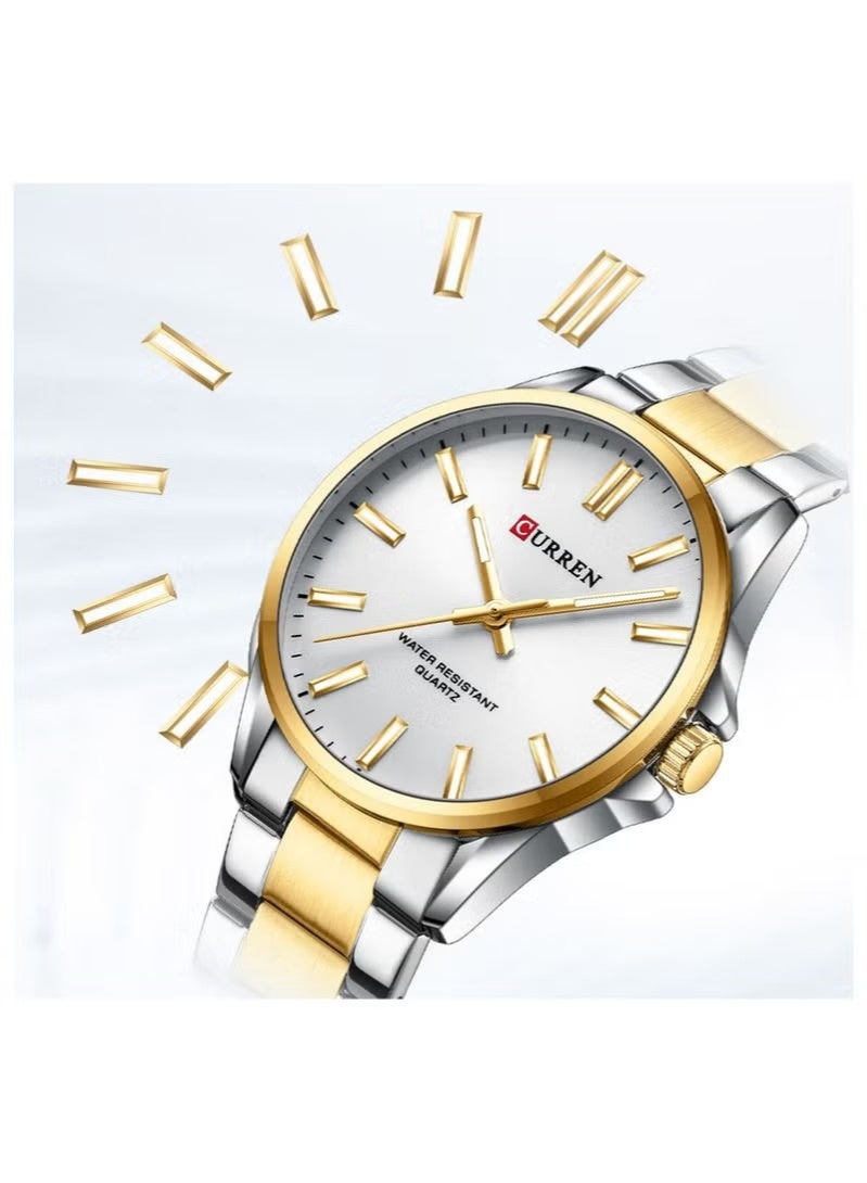 كارين ساعة كوارتز أنيقة من الفولاذ المقاوم للصدأ للرجال والنساء 9090 - Image 5