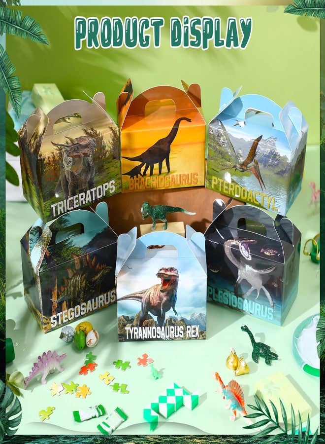 TaoBary 24 Pcs Dinosaur Favor Boxes for Birthday Party Dinosaur Treat Boxes Dinotheme Candy Goodie Case Party Favors for Boys Girls Kids Baby Shower Supplies, 6 x 3.5 x 3.5 Inch(Cool Style) - Image 2