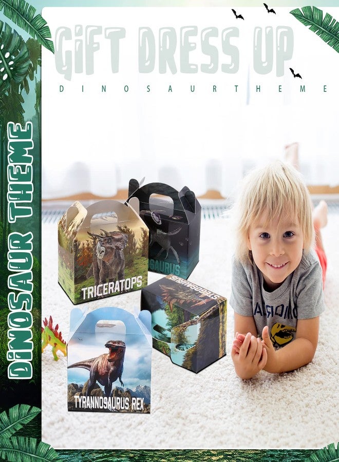 TaoBary 24 Pcs Dinosaur Favor Boxes for Birthday Party Dinosaur Treat Boxes Dinotheme Candy Goodie Case Party Favors for Boys Girls Kids Baby Shower Supplies, 6 x 3.5 x 3.5 Inch(Cool Style) - Image 5