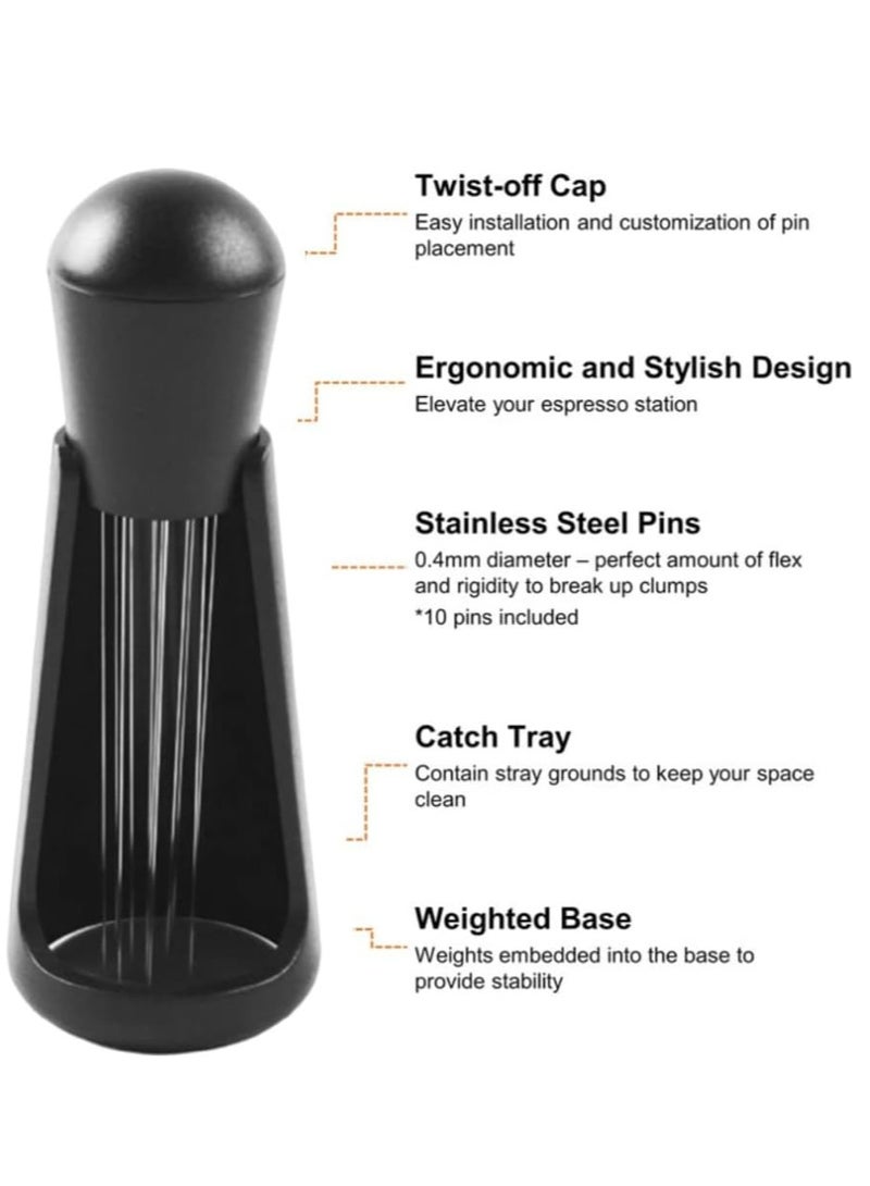 Oasisgalore Espresso Coffee Stirrer, Coffee Stirring WDT Tool, Needle Type Distributor(Black)  - Image 4