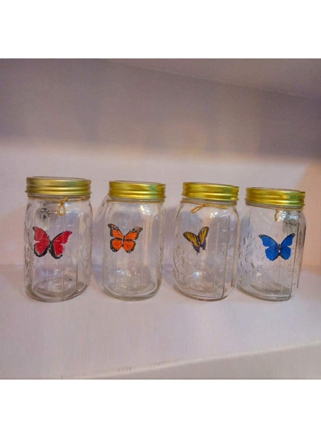 N.C Butterfly in a Glass Jar, Hsxxf LED Lamp Jar Animated Butterfly in A Jar Tap to Activate Gift Decoration (Red) - Image 4