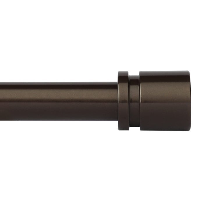CURTAIN RODS FOR WINDOWS 16 TO 88 INCHES ADJUSTABLE LENGTH 1 INCH DIAMETER WINDOW CURTAIN ROD WITH ALUMINIUM END CAP ANTIQUE BRONZE