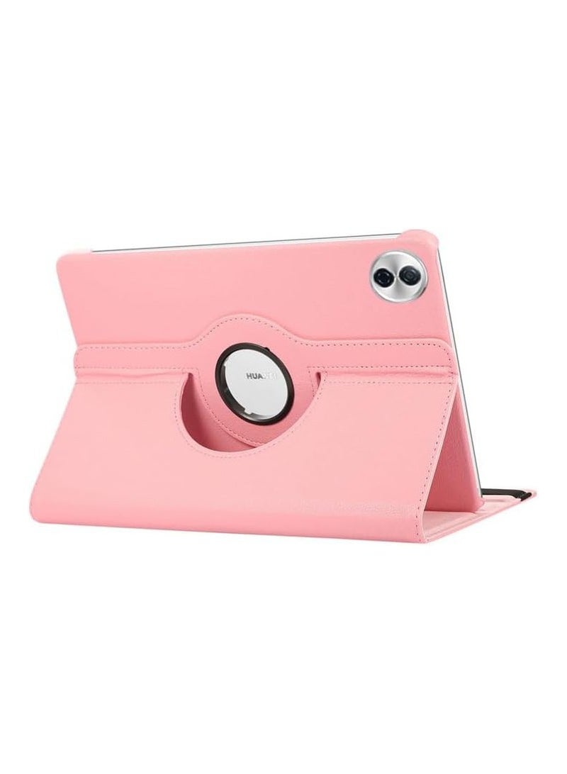 VKL Case Compatible with Honor Pad 10 12.1 Inch (2025) HEY3-W00/HEY3-W10, PU Leather Cover Sleep Wake Function 360 Rotating Stand Protective Shell (Pink) - Image 1