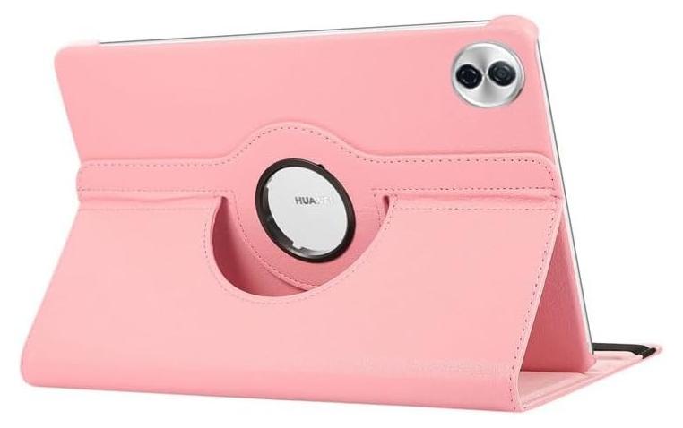 VKL Case Compatible with Honor Pad 10 12.1 Inch (2025) HEY3-W00/HEY3-W10, PU Leather Cover Sleep Wake Function 360 Rotating Stand Protective Shell (Pink) - Image 1