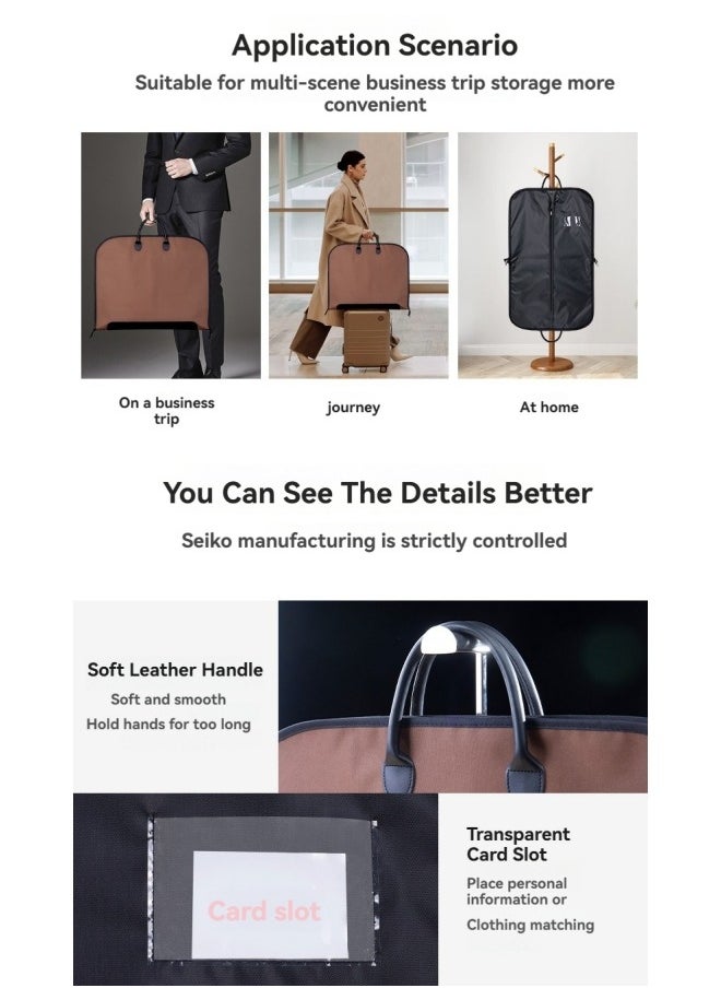 Generic Oxford Cloth Business Suit Bag  Travel And Storage Hang Bagging  Suit Jacket Dress Jacket  - Image 3