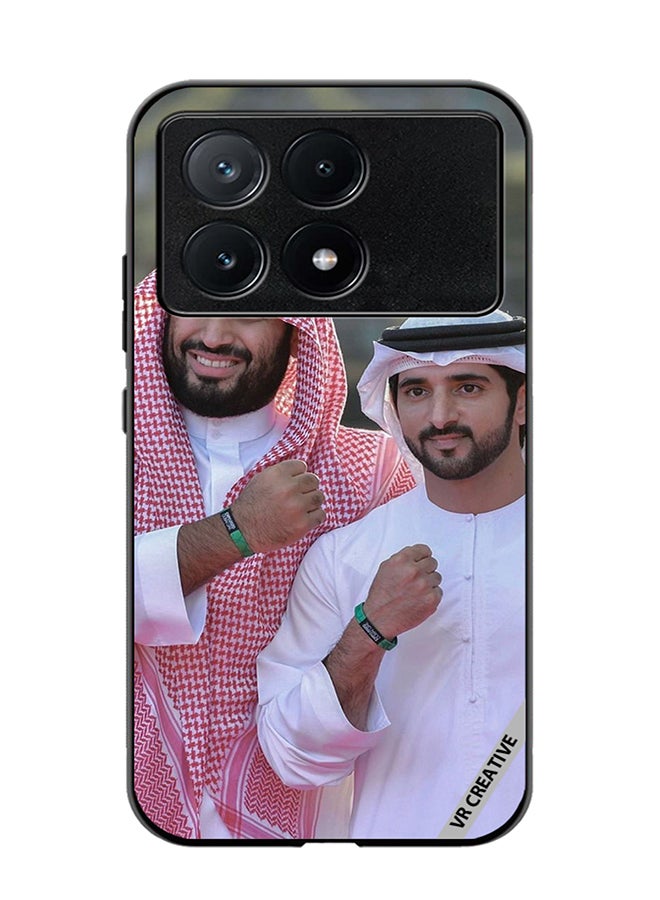 VR CREATIVE Protective Case Cover For Xiaomi Poco X6 Pro Mohammed Bin Salman And Sheikh Hamdan Bin Mohammed Bin Rashid Al Maktoum Design Multicolour - Image 1