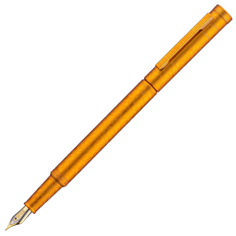 Asvine Hongdian 1851 Forest Fountain Pen Golden Ice Flowers, Fine Nib Classic Design with Converter and Metal Pen Case - Image 4