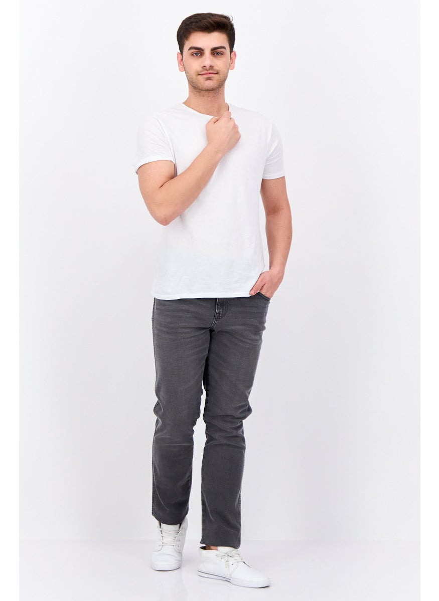 Wrangler - Men Slim Fit Washed Stretchable Jeans, Light Grey - Image 1