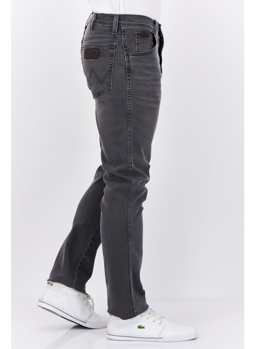 Wrangler - Men Slim Fit Washed Stretchable Jeans, Light Grey - Image 1