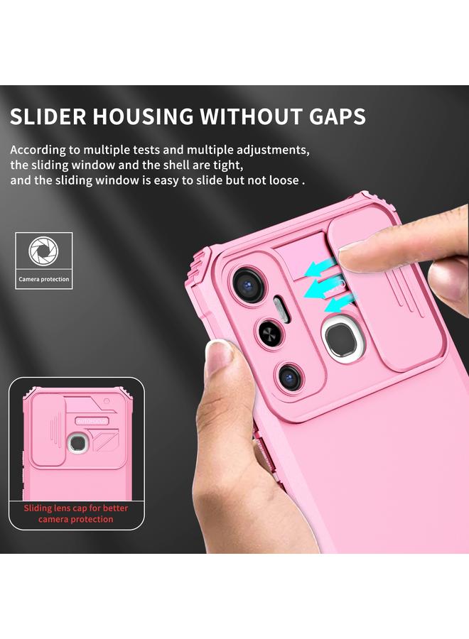 زبون جراب لهاتف Infinix Hot 11 مزود بحامل مجسم وغطاء منزلق للكاميرا - Image 4