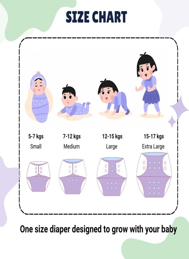 Little Pea حفاضات قماشية مانعة للتسرب من ليتل بي، مقاس حر، للأطفال من عمر 3 أشهر إلى 3 سنوات | عبوة كومبو عالية الامتصاص تحتوي على حفاضتين قماشيتين، وحشوتين داخليتين، وحقيبتين مبللتين (مناسبة للأطفال من 5 إلى 18 كجم) | قابلة للتعديل، قابلة للغسل، امتصاص يدوم 6 ساعات، لا تسبب طفحًا جلديًا - بنقشة الغابة والقلوب - Image 3