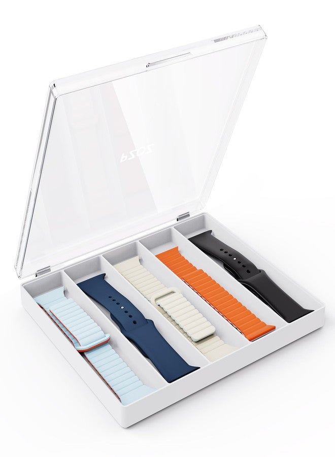 pzoz Watch Band Organizer Case for iWatch Band, Watch Band Transparent Display Holder Stand Storage Box Compatible with Apple Watch Strap and Accessories & Support Digital Storage Box Stacking - Image 1