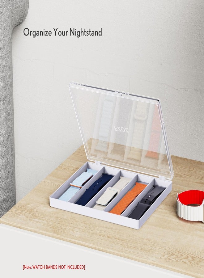 pzoz Watch Band Organizer Case for iWatch Band, Watch Band Transparent Display Holder Stand Storage Box Compatible with Apple Watch Strap and Accessories & Support Digital Storage Box Stacking - Image 3