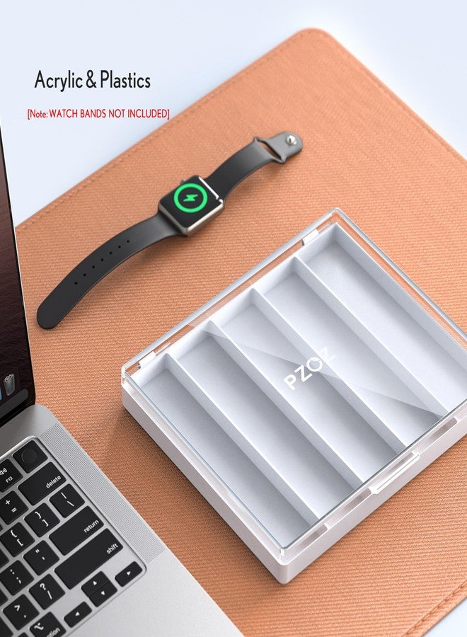 pzoz Watch Band Organizer Case for iWatch Band, Watch Band Transparent Display Holder Stand Storage Box Compatible with Apple Watch Strap and Accessories & Support Digital Storage Box Stacking - Image 5