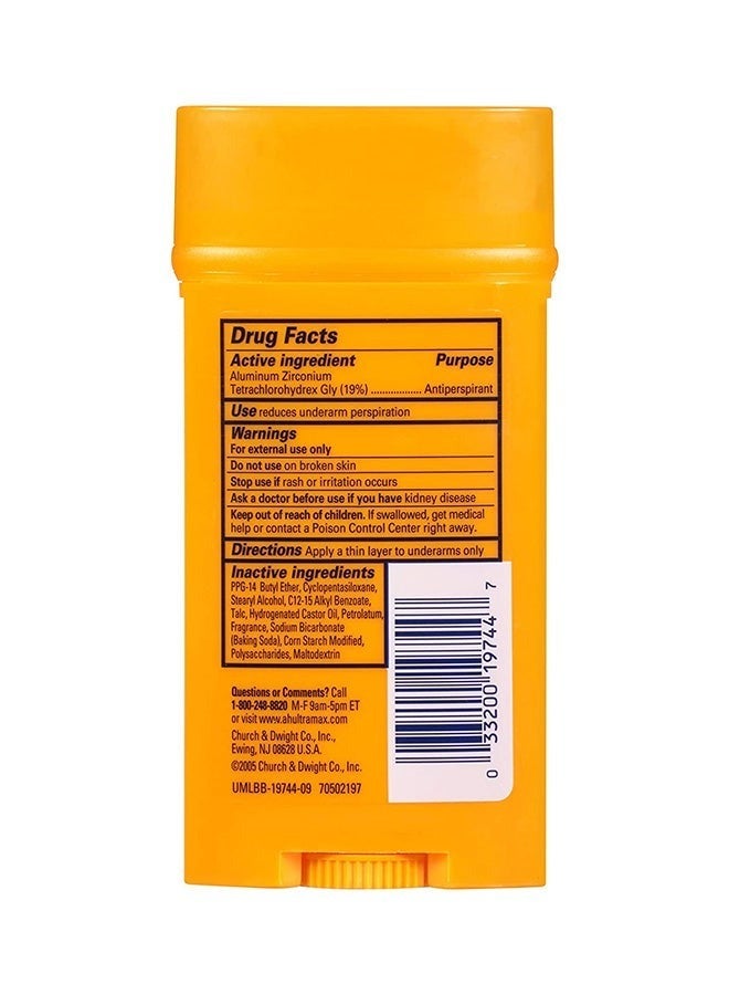 Arm & Hammer Ultramax Active Sport Solid Antiperspirant Deodorant Yellow 73grams - Image 2