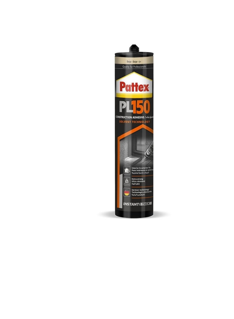 Pattex PL150 Construction Adhesive Solvent Technology (Beige) - 380g - Image 3