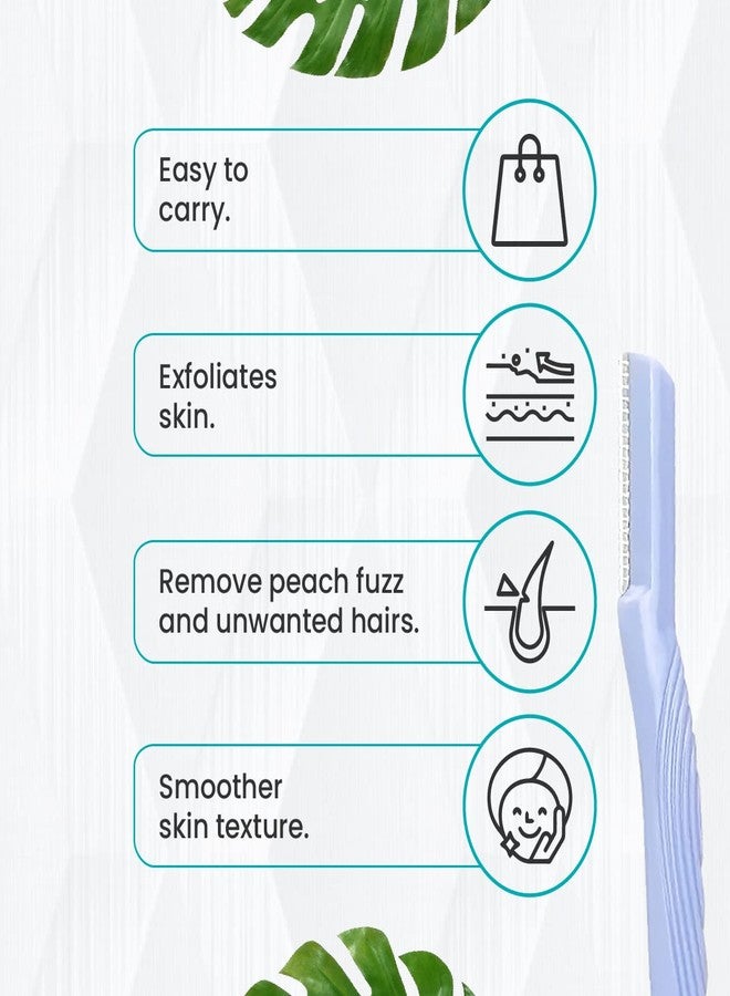 FemiSafe Reusable Facial Razor for Women Easy & Safe Painless Hair Removal | Pack of 3 Razors that Exfoliate skin |Hair Remover for Eyebrows, Upper Lip, Forehead, Peach Fuzz & Chin with Safety blades - Image 4