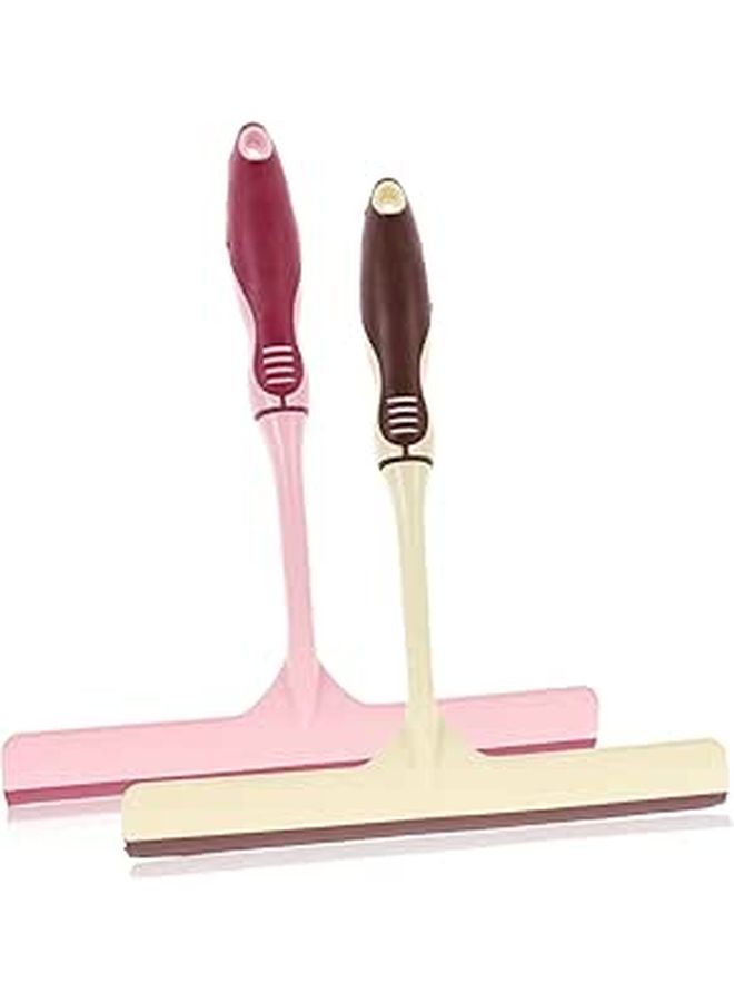 2pcs Glass Scraper Squeegees Window Cleaning Tool Streak Wiper Home Car Use Lightweight Comfortable - Image 1