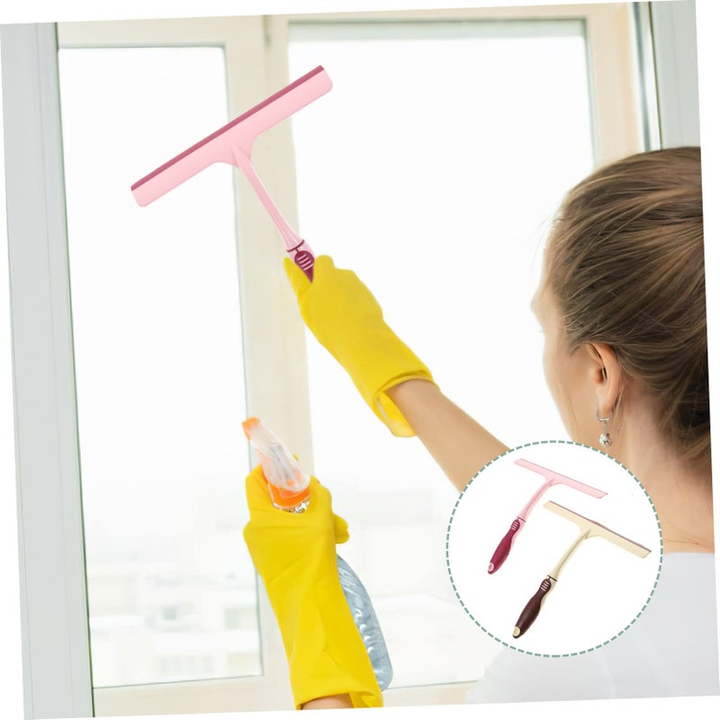 2pcs Glass Scraper Squeegees Window Cleaning Tool Streak Wiper Home Car Use Lightweight Comfortable - Image 4
