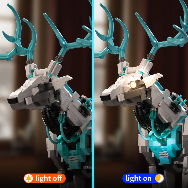 BNG Mechanical Deer Building Sets for Adult,Animal Collection Toy with Base for Home or Office Decor,Creative Building Gift for Teens Boys and Girls 8-14 (1566PCS) - Image 5