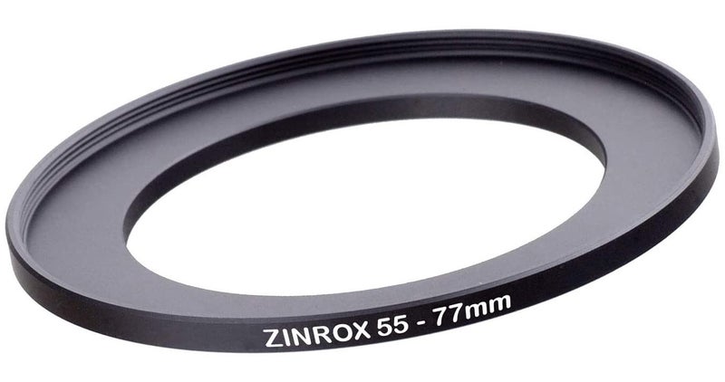 ZINROX ® 55-77mm Step Up Lens Filter Adapter Ring, Set of 1 Piece - Size :-55mm to 77mm Stepping Ring - Image 1