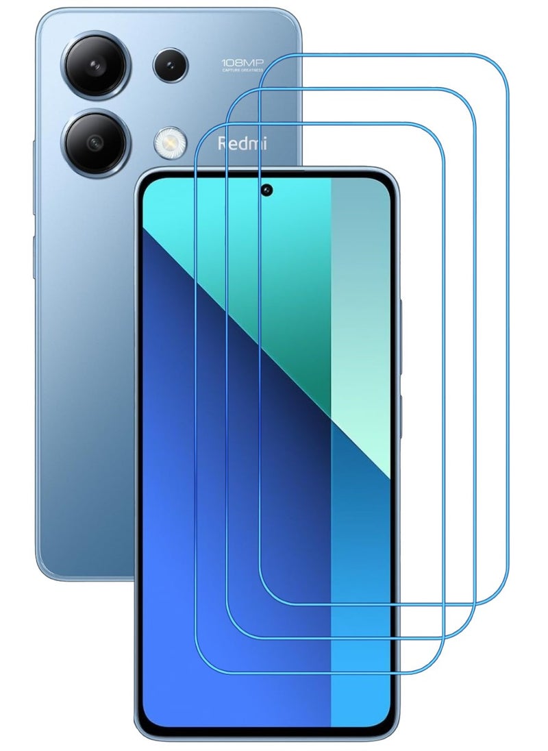 ACLIX 3 Pieces Antistatic ESD Dustproof Premium Quality High Definition Clear Tempered Glass Screen Protector Designed For Xiaomi Redmi Note 13 - Image 1