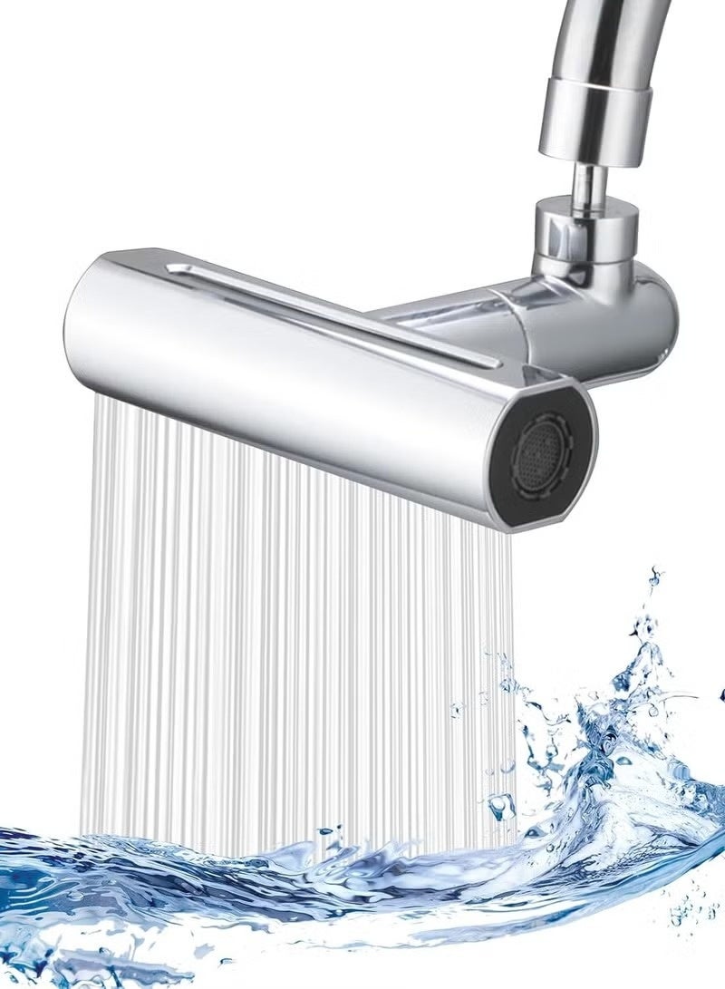 Bathroom Faucet Attachment 4-in-1 Multi Functional Rotating Aerator Water Saving Swivel Design Kitchen and Bathroom Faucet Attachment Guiguzi Universal Compatible High Quality Brass Chrome - Image 1