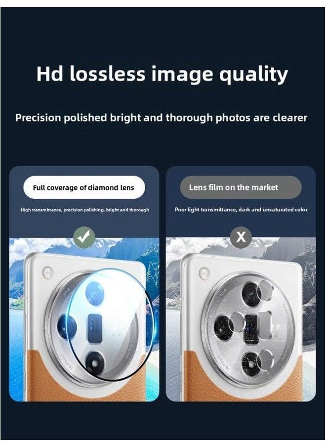 Generic - For OPPOFindx7 Lens Film Findx8Pro Mobile Phone X7Ultra Camera OPPO Protective Find-Colour:Hasselblad Image [transparent 2-pack] 8k Ultra Clear Lossless Pixels-Size:OPPO Find X8 Pro - Image 1