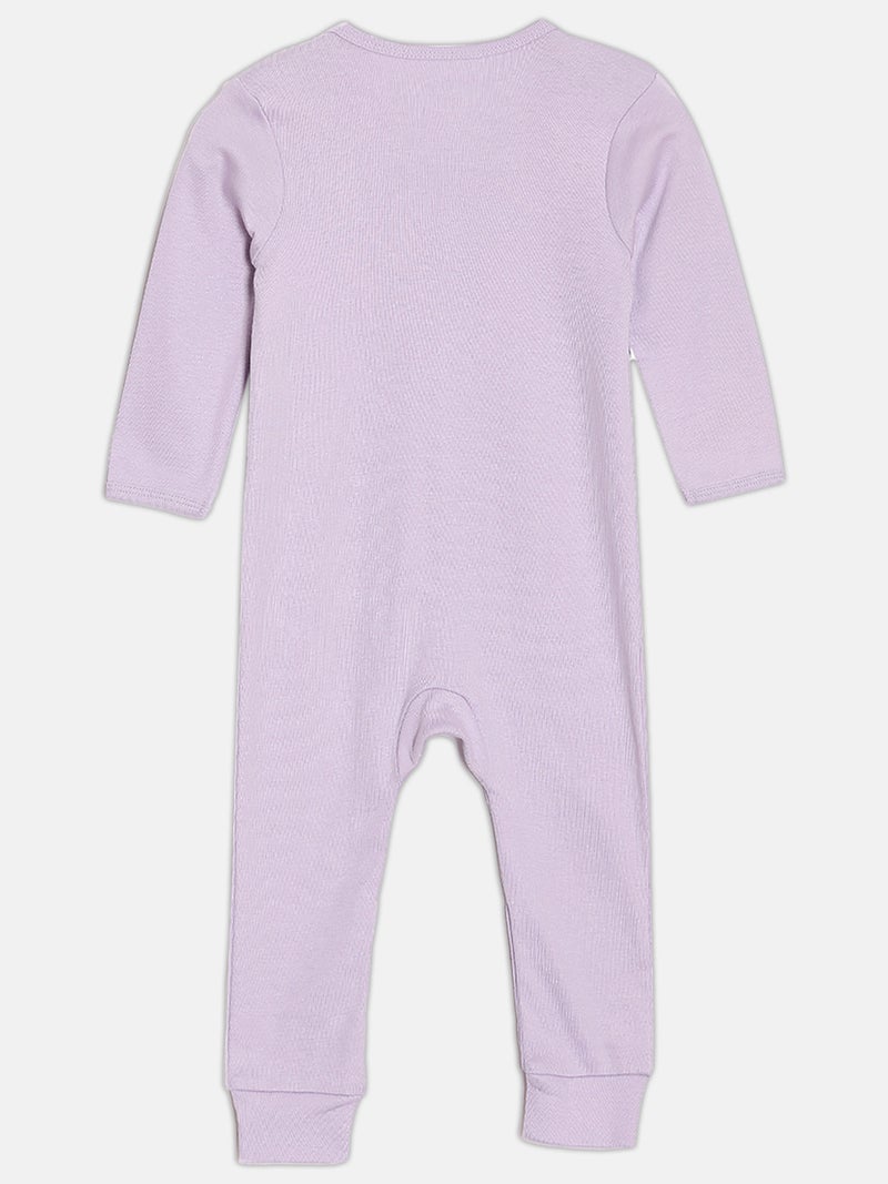 Broon Infant Girls Pink and Purple Printed Organic Cotton Sleepsuit Pack of 2 - Image 5